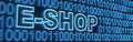 E-shop and binaty code Royalty Free Stock Photo