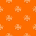 E shopping pattern vector orange