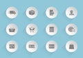 e shopping vector icons Royalty Free Stock Photo