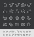 E-Sopping Icons // Black Line Series