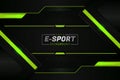 E-Sports Modern Abstract Background Overlapped Shape