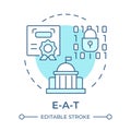 E-A-T soft blue concept icon Royalty Free Stock Photo