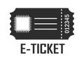 E-ticket vector icon, electronic ticket
