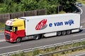 E. van Wijk truck on motorway