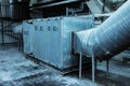 air handling unit, industrial ventilation, air conditioner, commercial, insulation, pipeline Royalty Free Stock Photo