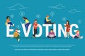 E-voting concept illustration Royalty Free Stock Photo