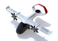 E-VTOL passenger aircraft isolated on white background