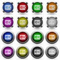 E-wallet glossy button set