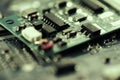 E-waste electronic, computer circuit cpu chip mainboard Royalty Free Stock Photo
