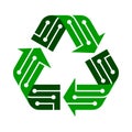 E-waste, electronics recycling vector icon badge Royalty Free Stock Photo