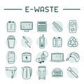 E-waste icons set