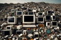 E waste management becomes a major problem Royalty Free Stock Photo