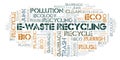 E-Waste Recycling word cloud Royalty Free Stock Photo