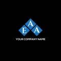 EAA letter logo design on BLACK background. EAA creative initials letter logo concept. EAA letter design.EAA letter logo design on Royalty Free Stock Photo