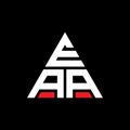 EAA triangle letter logo design with triangle shape. EAA triangle logo design monogram. EAA triangle vector logo template with red Royalty Free Stock Photo