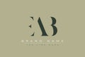 EAB abstract letter logo design Royalty Free Stock Photo