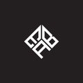 EAB letter logo design on black background. EAB creative initials letter logo concept. EAB letter design Royalty Free Stock Photo