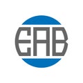 EAB letter logo design on white background. EAB creative initials circle logo concept. EAB letter design Royalty Free Stock Photo