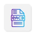 Eac3 flat icons. files type, document, format symbol icon. can be used for website, ui and mobile app. Vector illustration