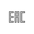 EAC sign line icon Royalty Free Stock Photo