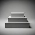 Each block is made of a smooth, light gray concrete material Royalty Free Stock Photo