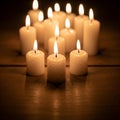 Each candle has a smooth texture with some displaying subtle patterns Royalty Free Stock Photo