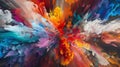 Each explosion of color tells a unique story in this abstract masterpiec Royalty Free Stock Photo