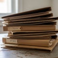 Each folder is labeled with handwritten tags, containing organiz Royalty Free Stock Photo