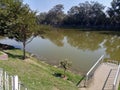 aerial view of a majestic lake vista