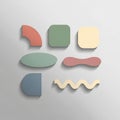 Each shape casts a soft shadow adding a three dimensional effect Royalty Free Stock Photo