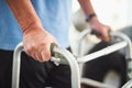 Each step brings you closer to recovery. Closeup shot of a senior man using a walker. Royalty Free Stock Photo
