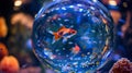 Each subatomic particle appears to be on its own journey yet all are in harmony within the aquariums ecosystem