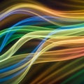 Each wave has a translucent quality, creating a layered effect as they Royalty Free Stock Photo