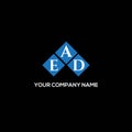 EAD letter logo design on BLACK background. EAD creative initials letter logo concept. EAD letter design