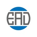 EAD letter logo design on white background. EAD creative initials circle logo concept. EAD letter design