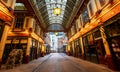 Leadenhall Market is a covered market located in the historic center of the City of London, UK Royalty Free Stock Photo