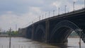 Eads Bridge over Mississippi River in Saint Louis - ST. LOUIS, UNITED STATES - JUNE 19, 2019