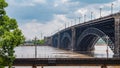 Eads Bridge over Mississippi River in Saint Louis - ST. LOUIS, USA - JUNE 19, 2019