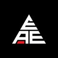 EAE triangle letter logo design with triangle shape. EAE triangle logo design monogram. EAE triangle vector logo template with red Royalty Free Stock Photo