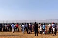 Bengaluru India February 20, 2019 Eager and excited crowd looking at an air show