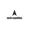 North Arrow Compass Plane Travel Expedition Adventure Logo Design Vector