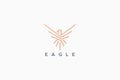 Gold Logo Falcon Eagle Luxury Concept Royalty Free Stock Photo