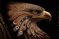 Eagle aboriginal art, creative digital illustration, animals, birds Royalty Free Stock Photo