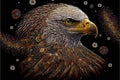 Eagle aboriginal art, digital illustration painting, animals, birds