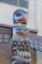 Eagle Above Beaver Holding A Stick - Carver: Francis Horne 1986. Cowichan Valley, Vancouver Island, British Columbia, Canada