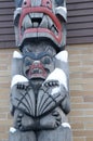 Eagle Above Beaver Holding A Stick - Carver: Francis Horne 1986. Cowichan Valley, Vancouver Island, British Columbia, Canada