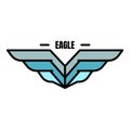 Eagle air borne logo, outline style