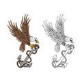 Eagle and Anchor Design Illustration