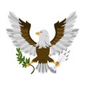 Eagle with arrows and leaves