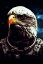 Eagle on the background of space, Generative AI 1 Royalty Free Stock Photo